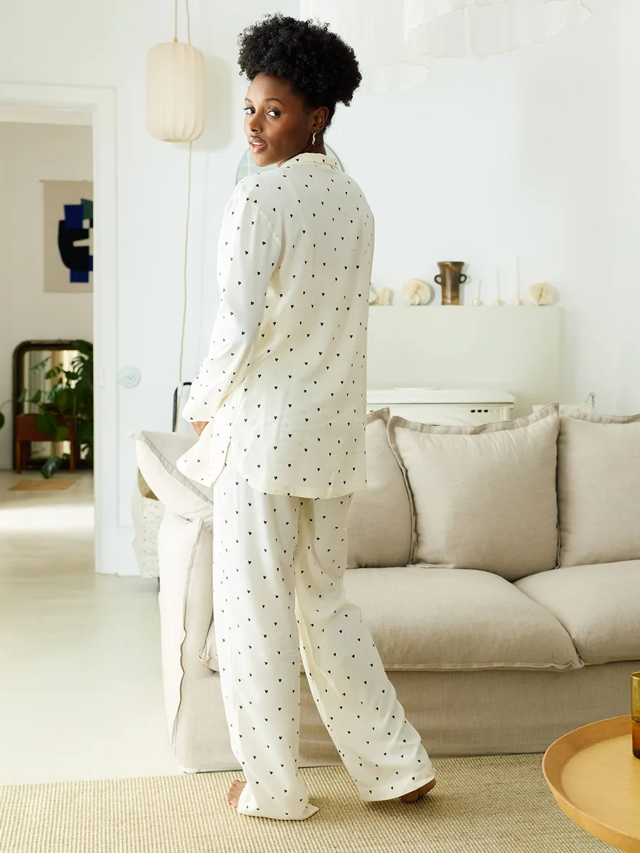 Pyjama de grossesse et d'allaitement écru