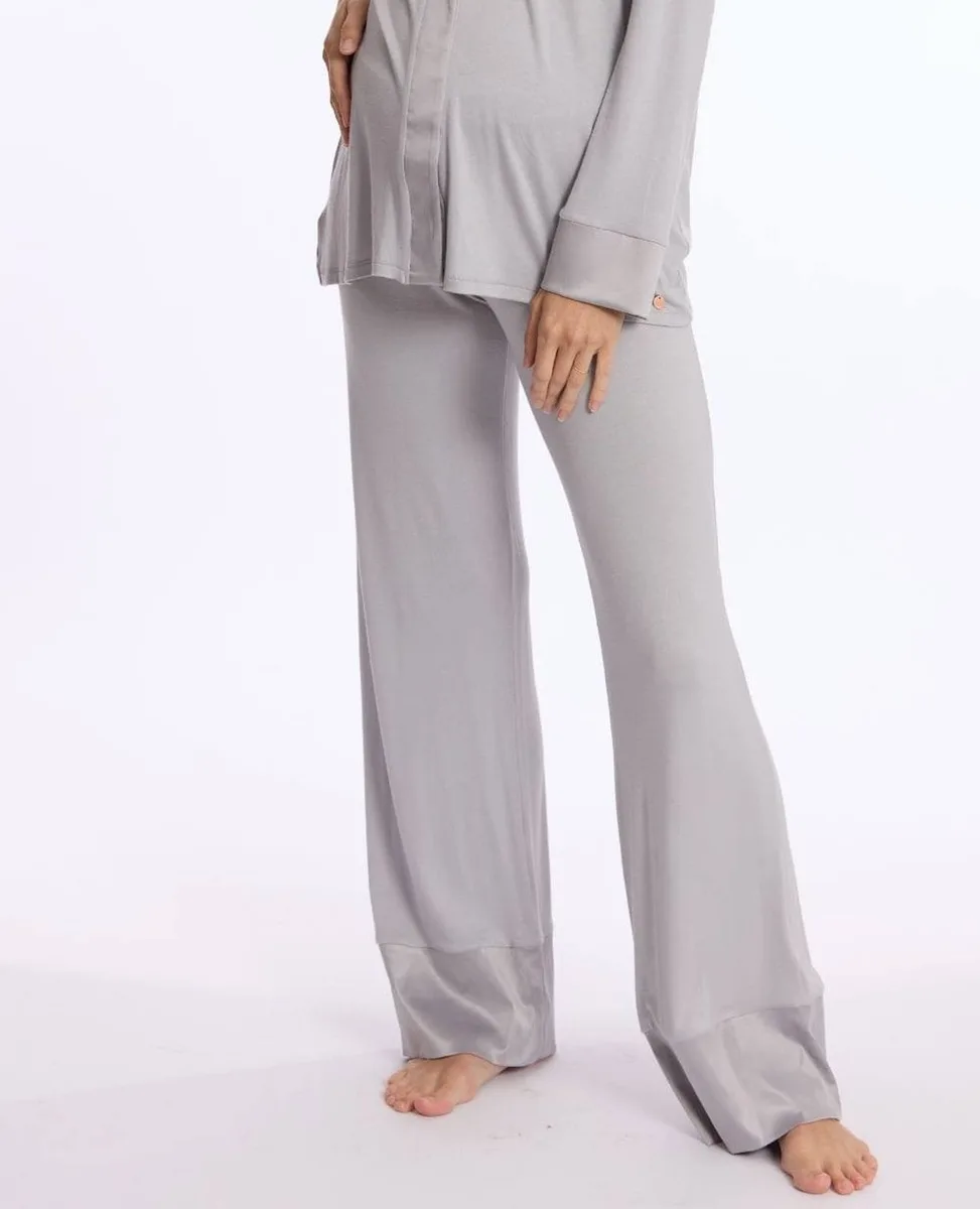 Pantalon De Maternité Satine Gris