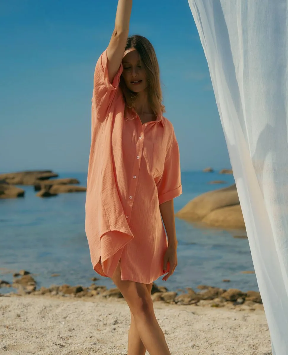 Chemise De Nuit De Maternité Ice Cream Abricot