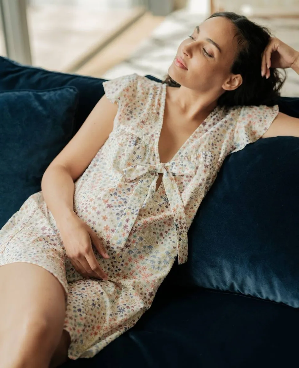 Chemise De Nuit De Grossesse Et D'allaitement Caroline Multicolore