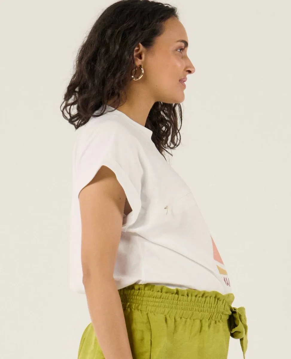 T-shirt D'allaitement Mama Del Sol Blanc